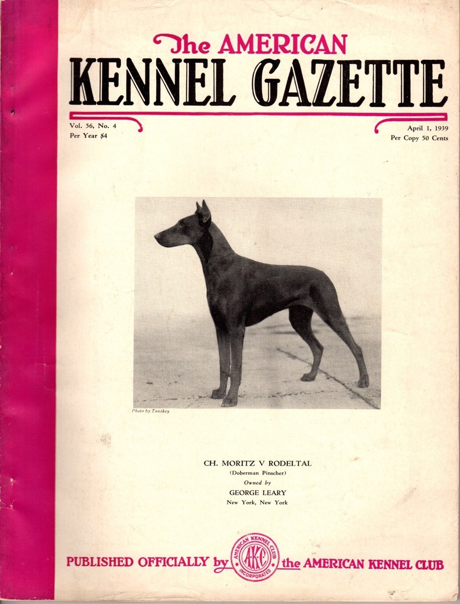 A 1939 American Kennel Gazette cover from Ferry’s era