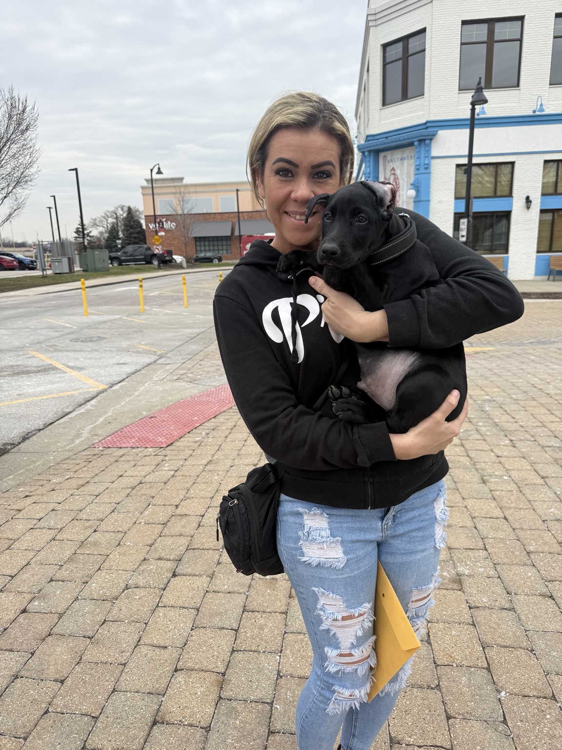 Ruger with his family on go-home day